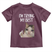 Im Trying My Best Funny Crying Cat Meme Toddler T Shirt - Wonder Print Shop