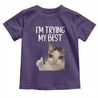 Im Trying My Best Funny Crying Cat Meme Toddler T Shirt - Wonder Print Shop