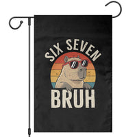 Six Seven Bruh 67 Meme Funny Capybara Garden Flag