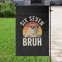 Six Seven Bruh 67 Meme Funny Capybara Garden Flag