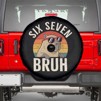 Six Seven Bruh 67 Meme Funny Capybara Spare Tire Cover