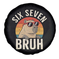 Six Seven Bruh 67 Meme Funny Capybara Spare Tire Cover
