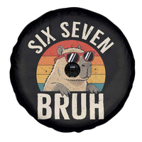 Six Seven Bruh 67 Meme Funny Capybara Spare Tire Cover