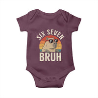 Six Seven Bruh 67 Meme Funny Capybara Baby Onesie
