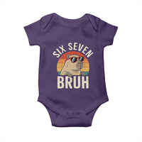 Six Seven Bruh 67 Meme Funny Capybara Baby Onesie