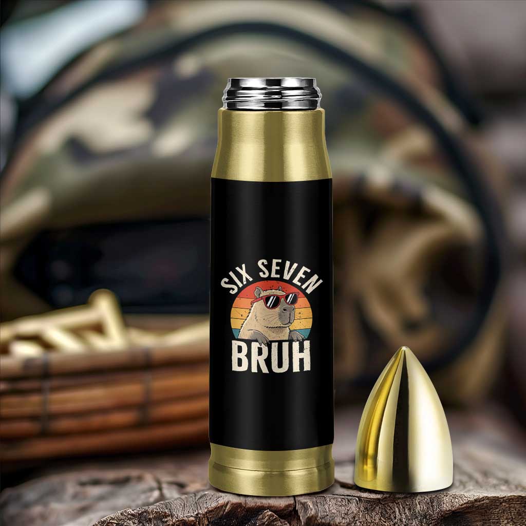 Six Seven Bruh 67 Meme Funny Capybara Bullet Tumbler