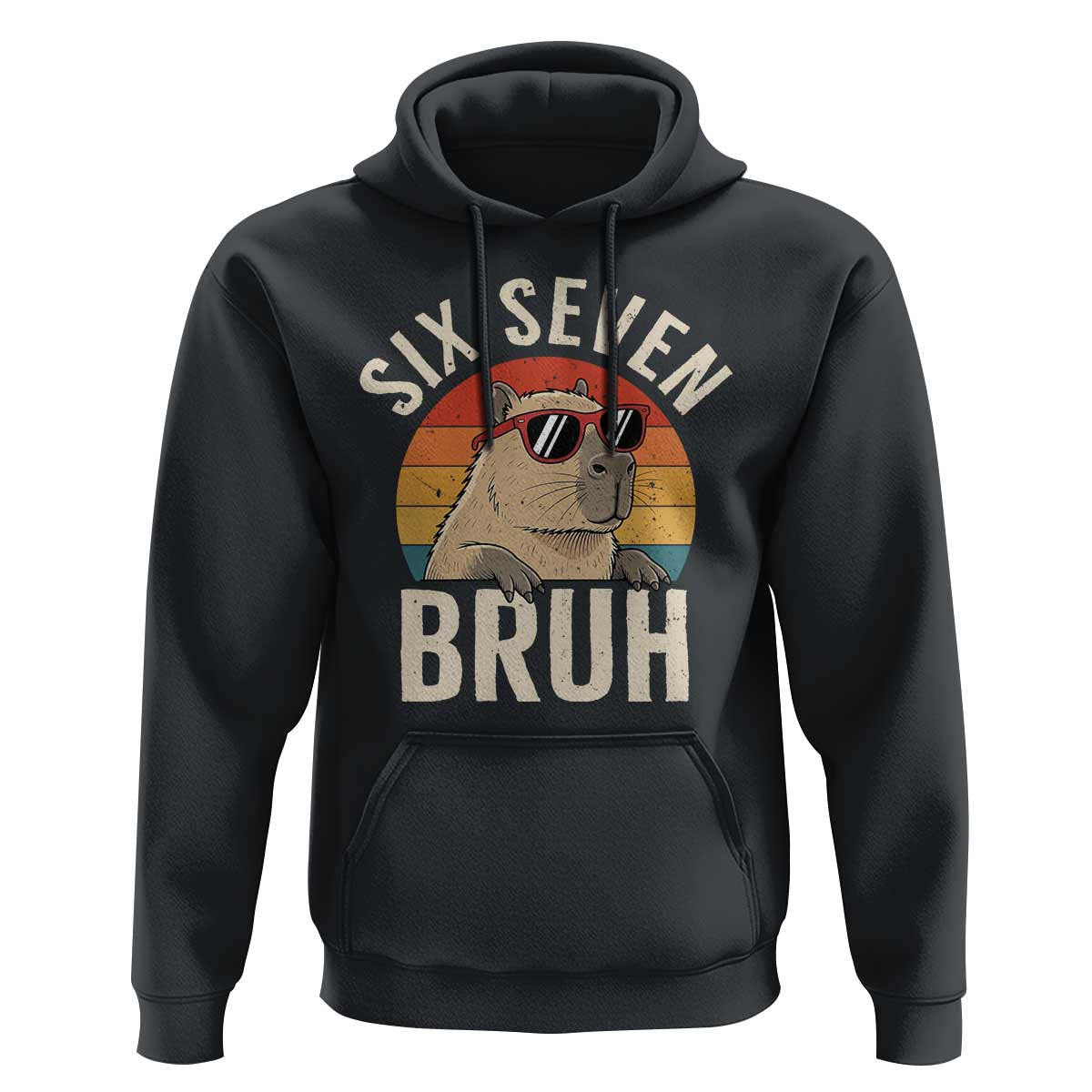 Six Seven Bruh 67 Meme Funny Capybara Hoodie
