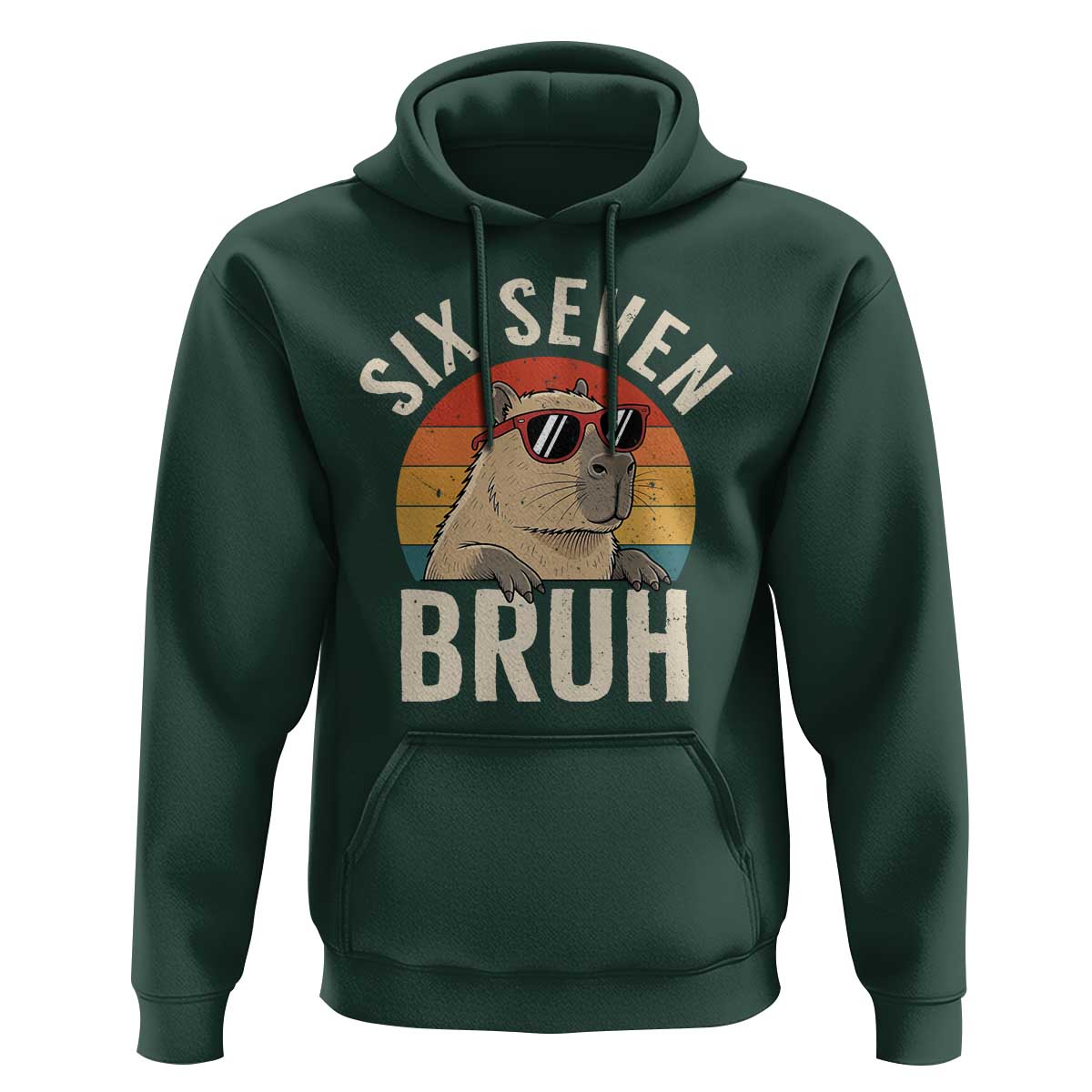 Six Seven Bruh 67 Meme Funny Capybara Hoodie