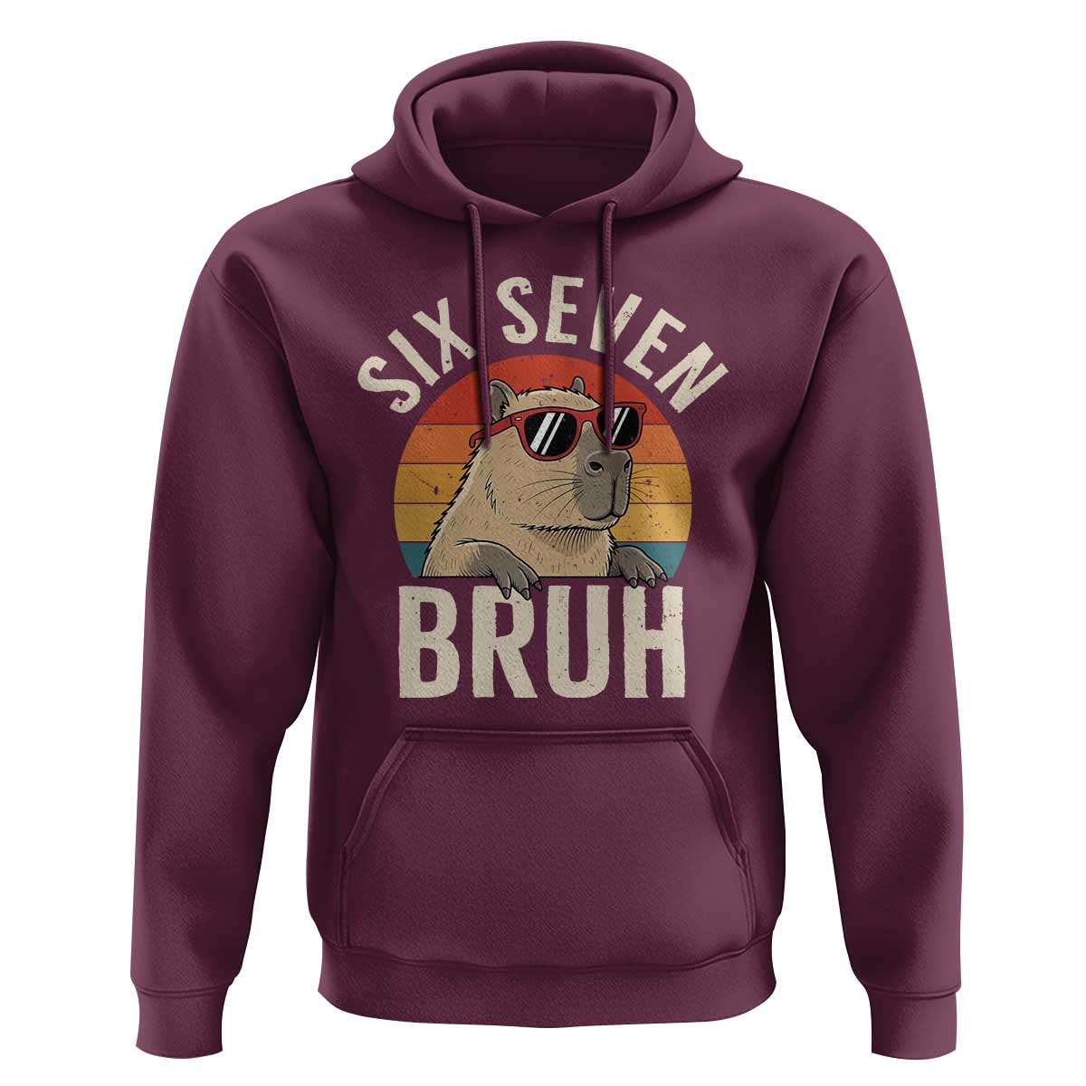 Six Seven Bruh 67 Meme Funny Capybara Hoodie