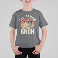 Six Seven Bruh 67 Meme Funny Capybara T Shirt For Kid