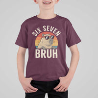 Six Seven Bruh 67 Meme Funny Capybara T Shirt For Kid