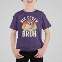 Six Seven Bruh 67 Meme Funny Capybara T Shirt For Kid