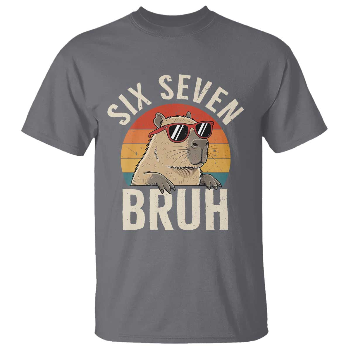 Six Seven Bruh 67 Meme Funny Capybara T Shirt