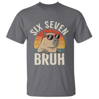 Six Seven Bruh 67 Meme Funny Capybara T Shirt