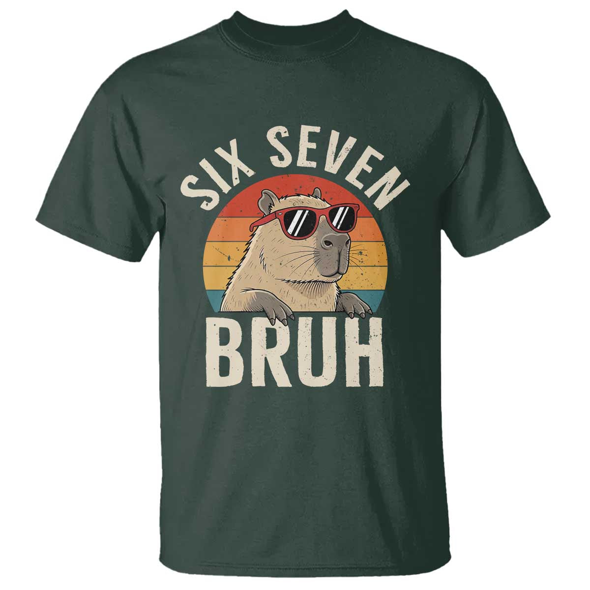 Six Seven Bruh 67 Meme Funny Capybara T Shirt