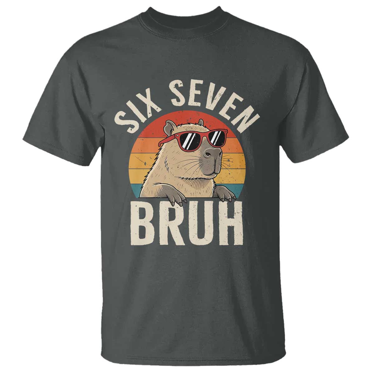 Six Seven Bruh 67 Meme Funny Capybara T Shirt