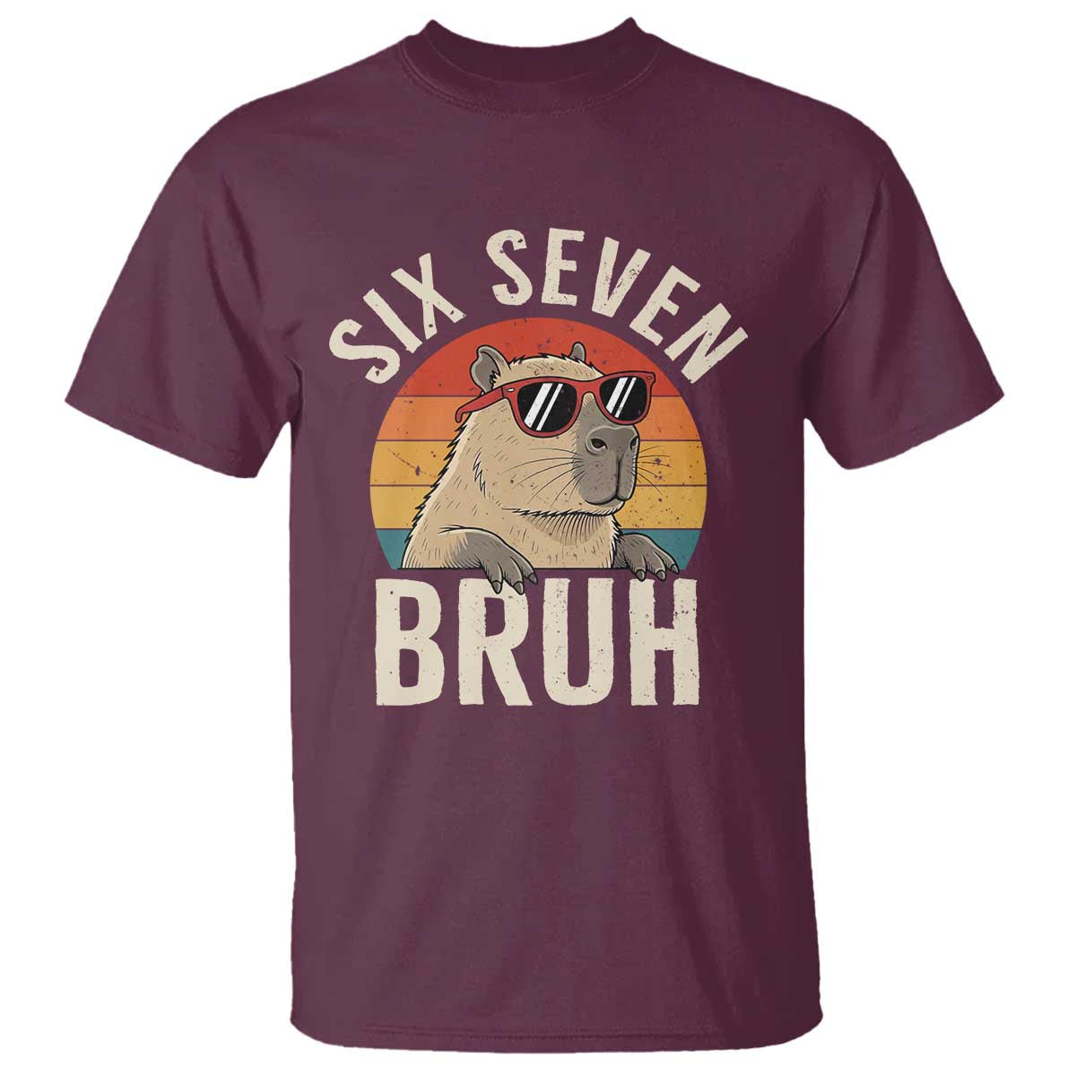 Six Seven Bruh 67 Meme Funny Capybara T Shirt