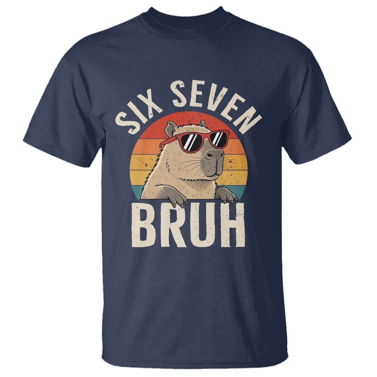 Six Seven Bruh 67 Meme Funny Capybara T Shirt