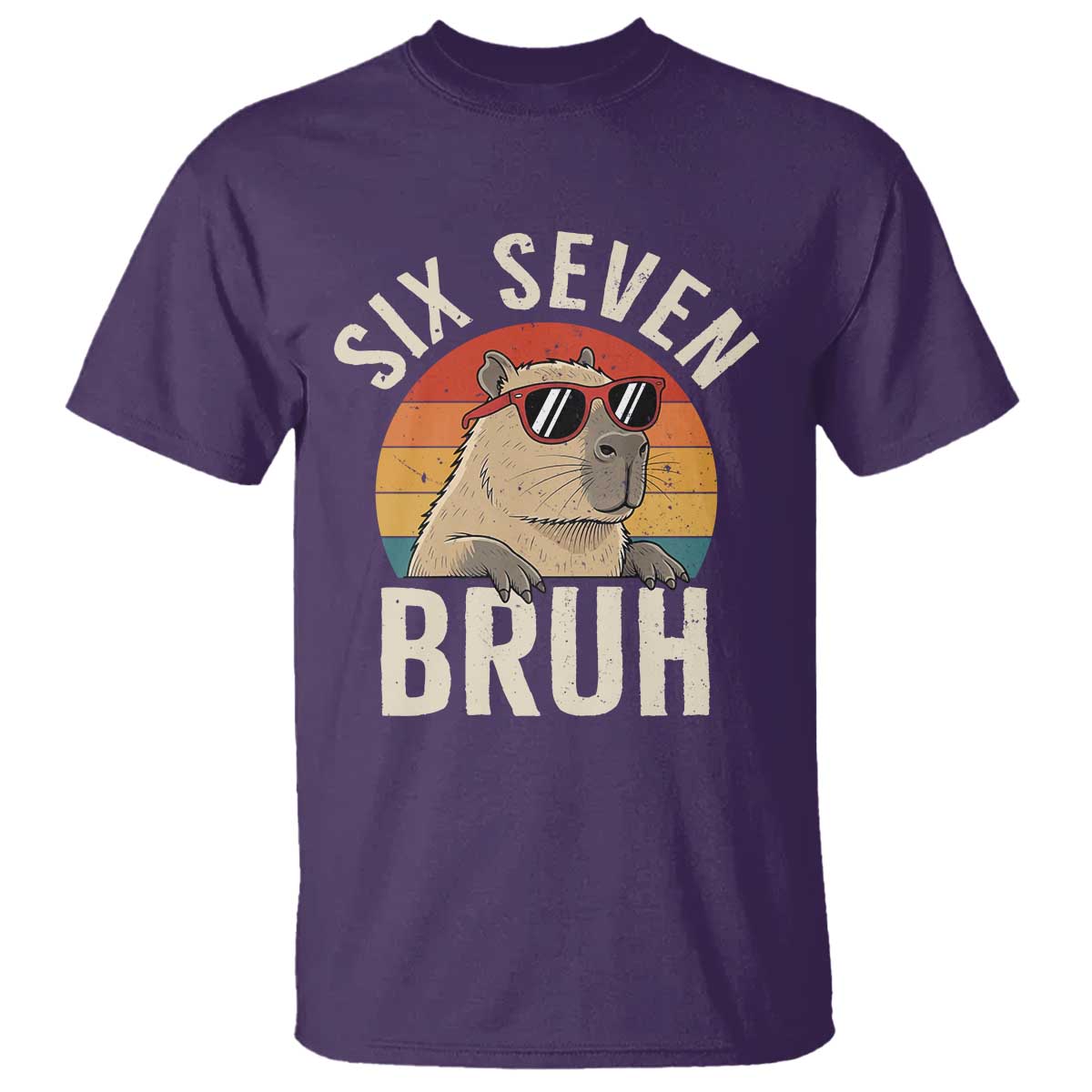 Six Seven Bruh 67 Meme Funny Capybara T Shirt