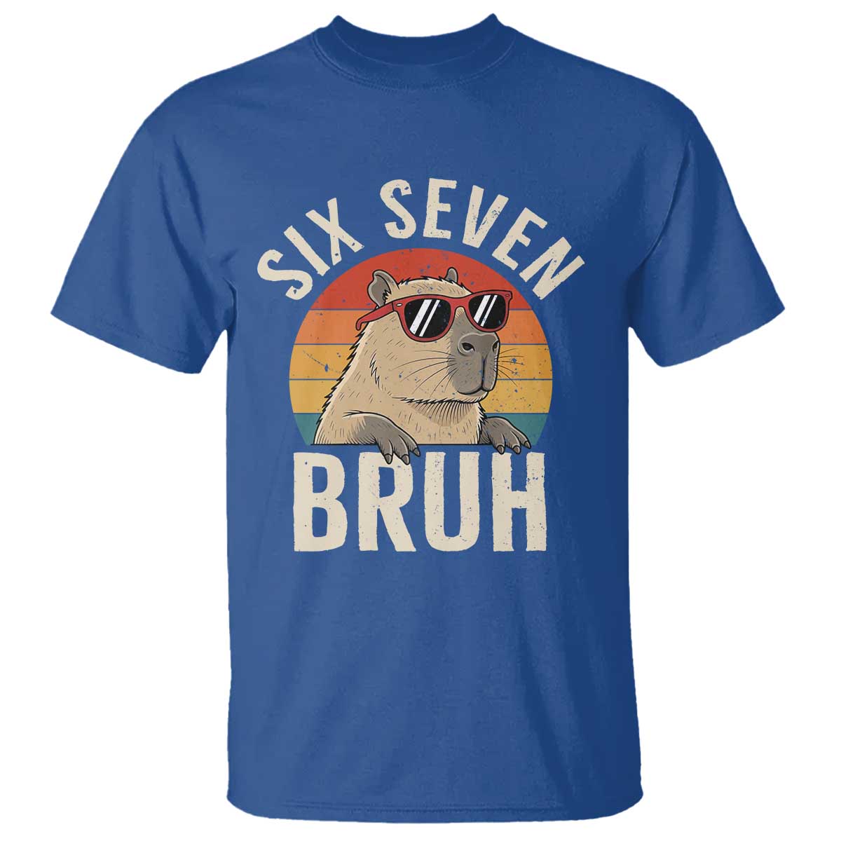 Six Seven Bruh 67 Meme Funny Capybara T Shirt