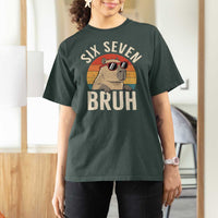 Six Seven Bruh 67 Meme Funny Capybara T Shirt For Women