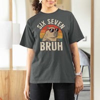 Six Seven Bruh 67 Meme Funny Capybara T Shirt For Women