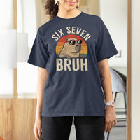 Six Seven Bruh 67 Meme Funny Capybara T Shirt For Women