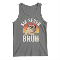Six Seven Bruh 67 Meme Funny Capybara Tank Top