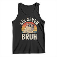 Six Seven Bruh 67 Meme Funny Capybara Tank Top