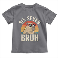 Six Seven Bruh 67 Meme Funny Capybara Toddler T Shirt