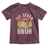 Six Seven Bruh 67 Meme Funny Capybara Toddler T Shirt