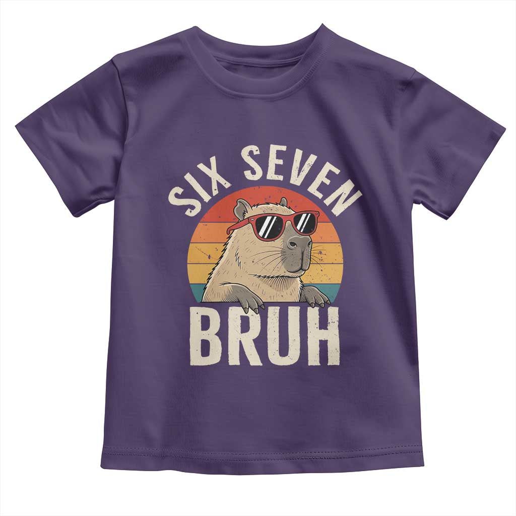 Six Seven Bruh 67 Meme Funny Capybara Toddler T Shirt
