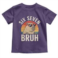 Six Seven Bruh 67 Meme Funny Capybara Toddler T Shirt