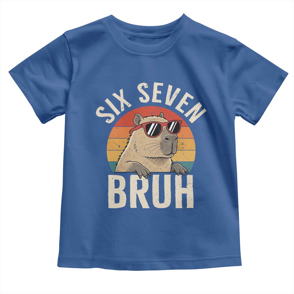 Six Seven Bruh 67 Meme Funny Capybara Toddler T Shirt