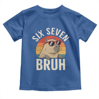 Six Seven Bruh 67 Meme Funny Capybara Toddler T Shirt