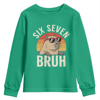Six Seven Bruh 67 Meme Funny Capybara Youth Sweatshirt