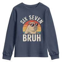 Six Seven Bruh 67 Meme Funny Capybara Youth Sweatshirt