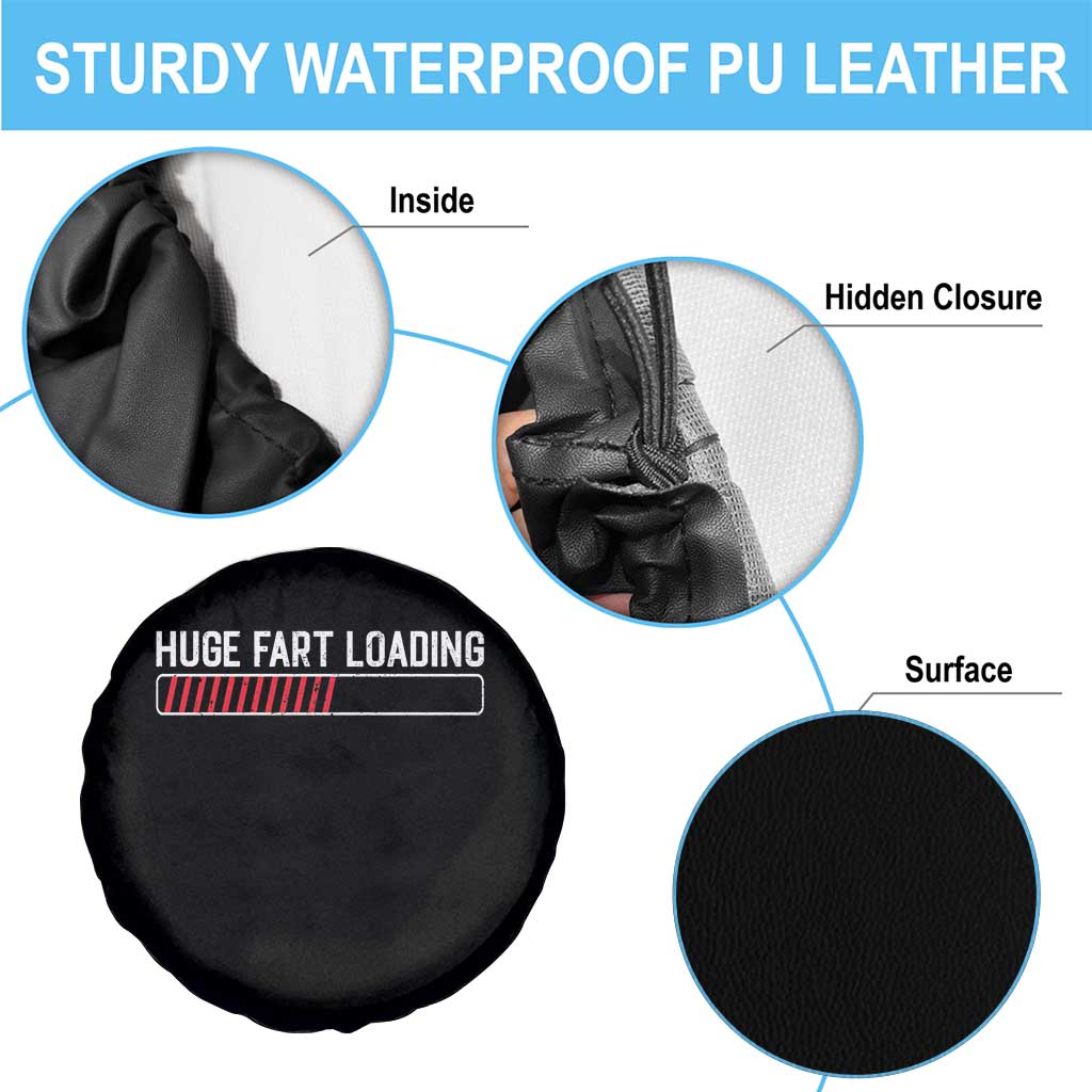 Huge Fart Loading Spare Tire Cover Sarcastic Humor Hilarious Funny Saying Gag Gift