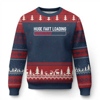 Huge Fart Loading Ugly Christmas Sweater Sarcastic Humor Hilarious Funny Saying Gag Gift
