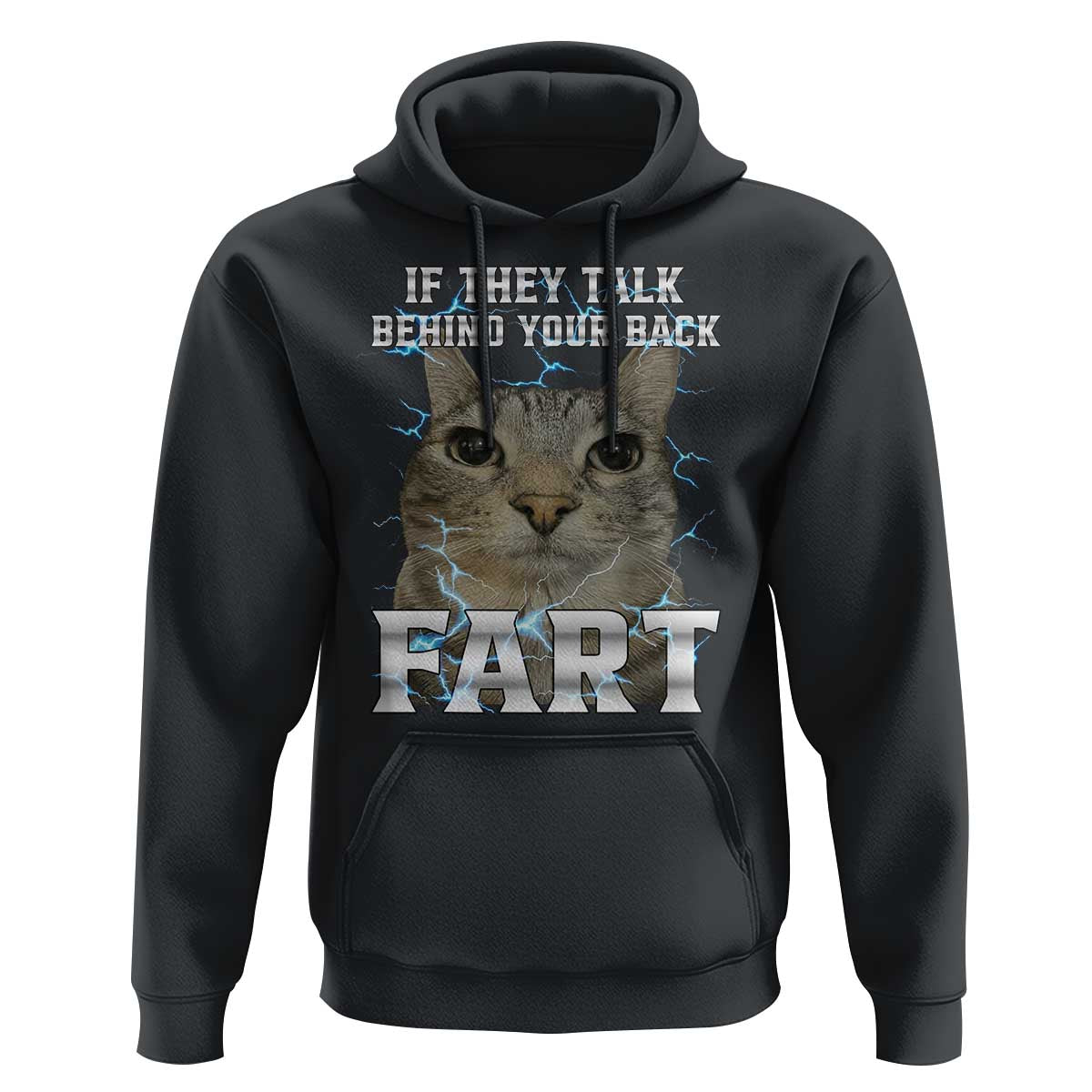 Cat Meme If They Talk Behind Your Back Fart Hoodie Funny Oddly Specific