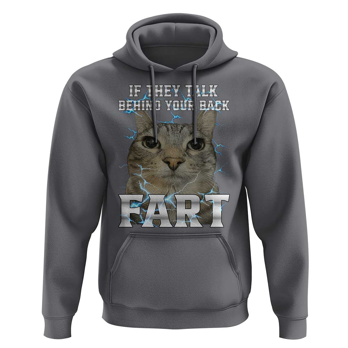 Cat Meme If They Talk Behind Your Back Fart Hoodie Funny Oddly Specific