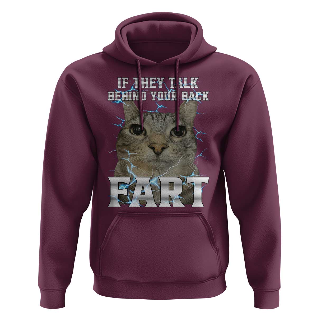 Cat Meme If They Talk Behind Your Back Fart Hoodie Funny Oddly Specific