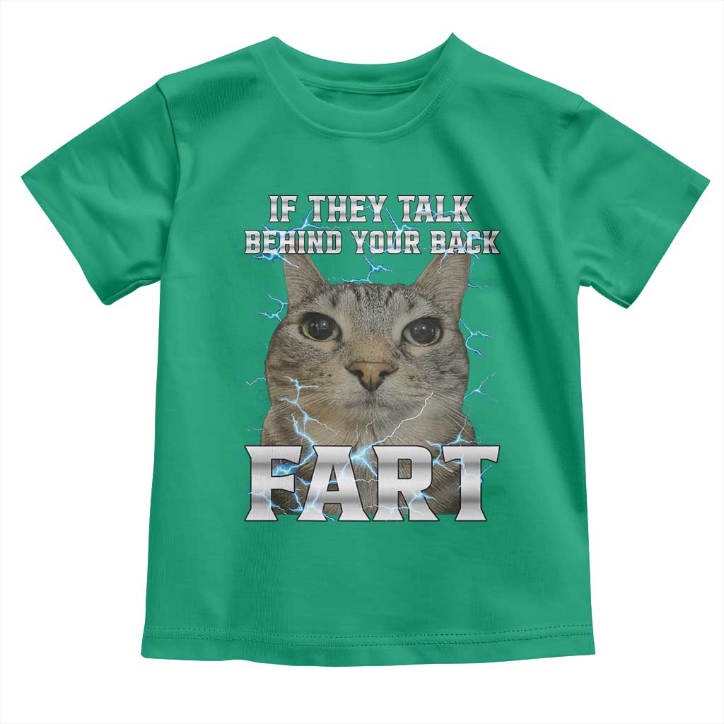 Cat Meme If They Talk Behind Your Back Fart Toddler T Shirt Funny Oddly Specific