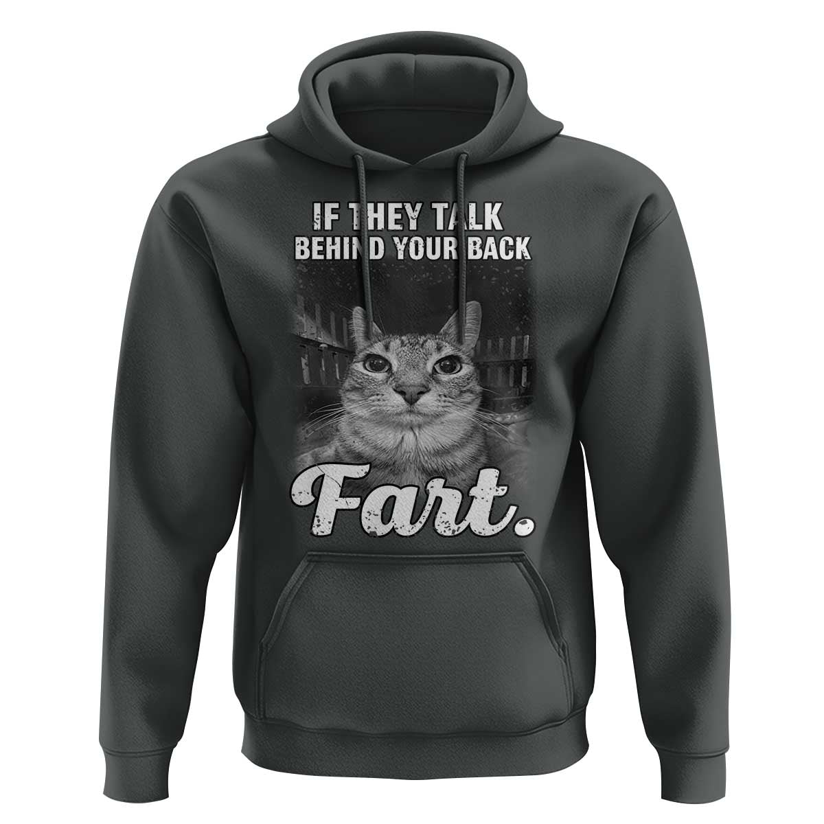 If They Talk Behind Your Back Fart Hoodie Cat Meme Funny Oddly Specific