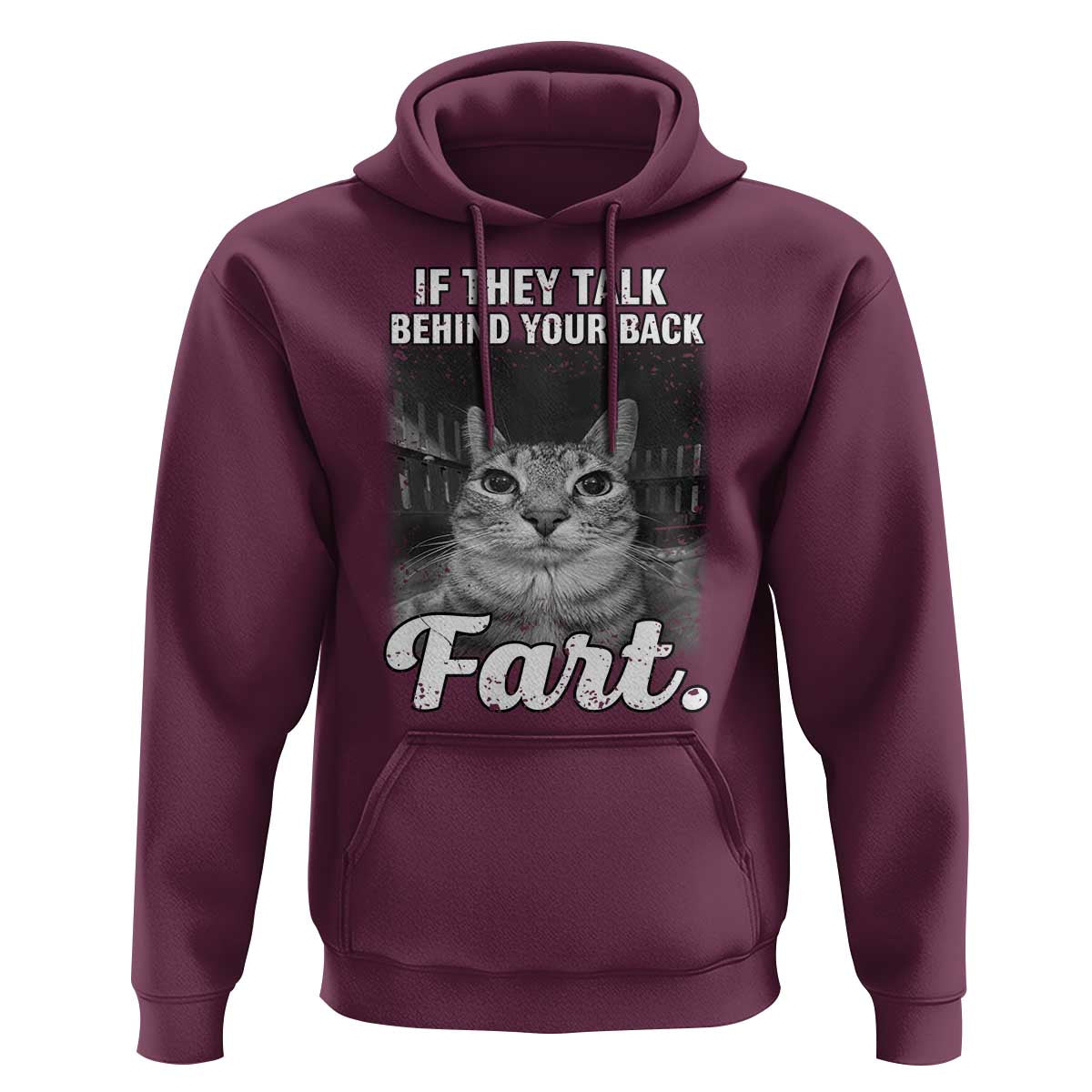 If They Talk Behind Your Back Fart Hoodie Cat Meme Funny Oddly Specific