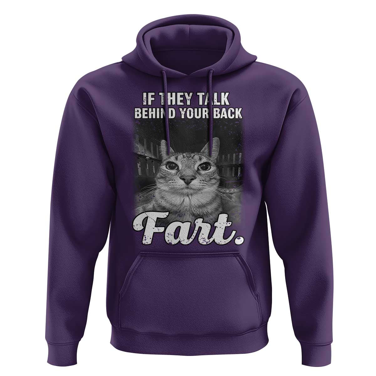 If They Talk Behind Your Back Fart Hoodie Cat Meme Funny Oddly Specific
