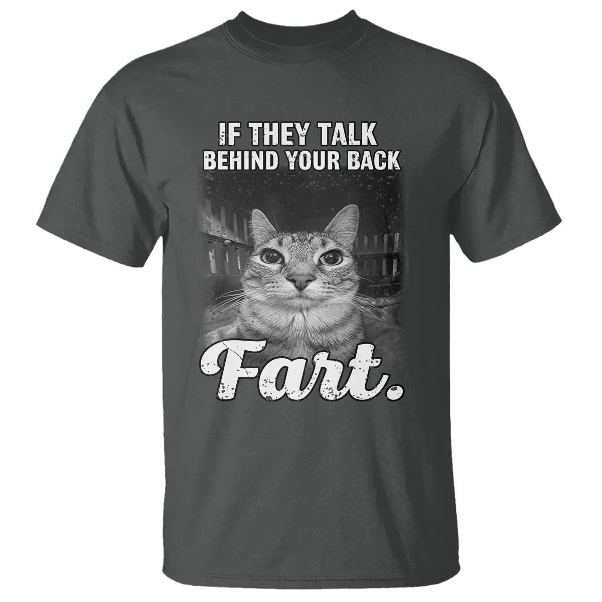 If They Talk Behind Your Back Fart T Shirt Cat Meme Funny Oddly Specific
