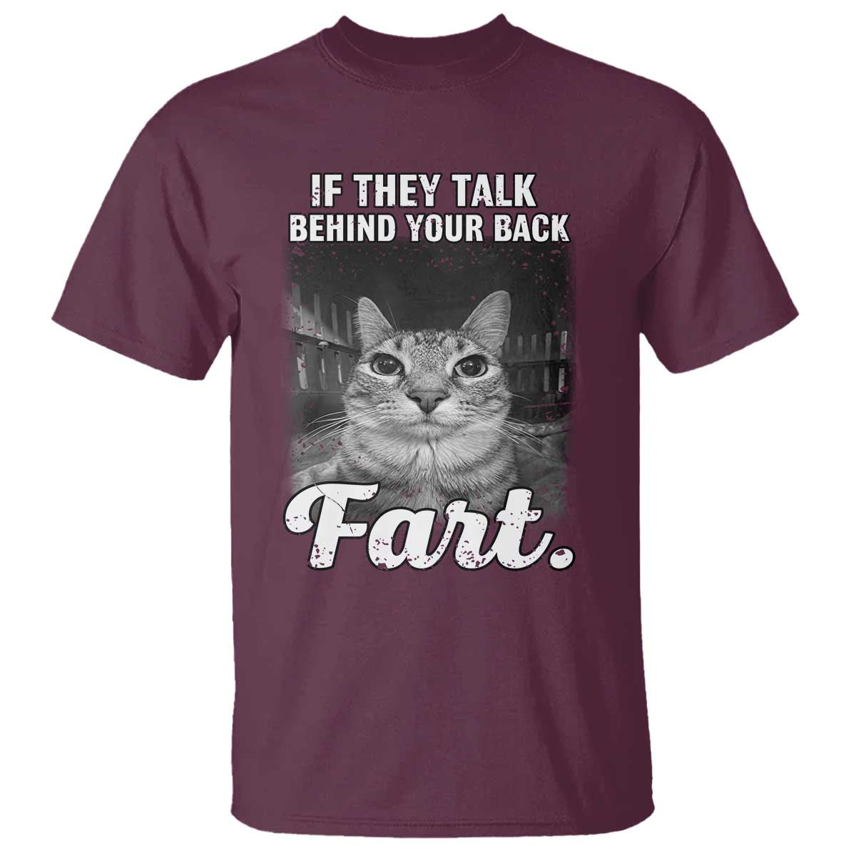 If They Talk Behind Your Back Fart T Shirt Cat Meme Funny Oddly Specific