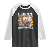 Funny Cat Meme Bootleg Graphic Raglan Shirt I Eat Drywall Funny Weird Cursed Internet Memes