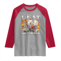 Funny Cat Meme Bootleg Graphic Raglan Shirt I Eat Drywall Funny Weird Cursed Internet Memes